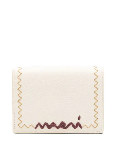 Marni logo-embroidered wallet