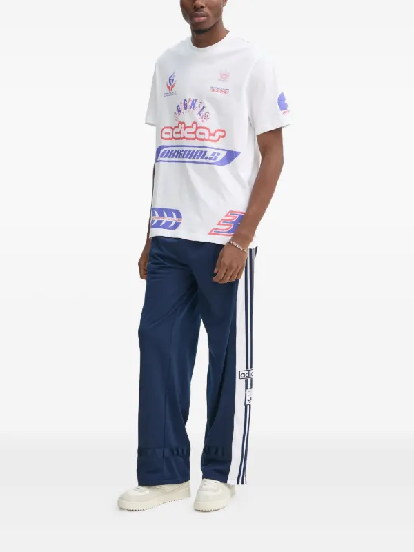 Adidas 3-stripe Logo Track Pants Blue FARFETCH EG