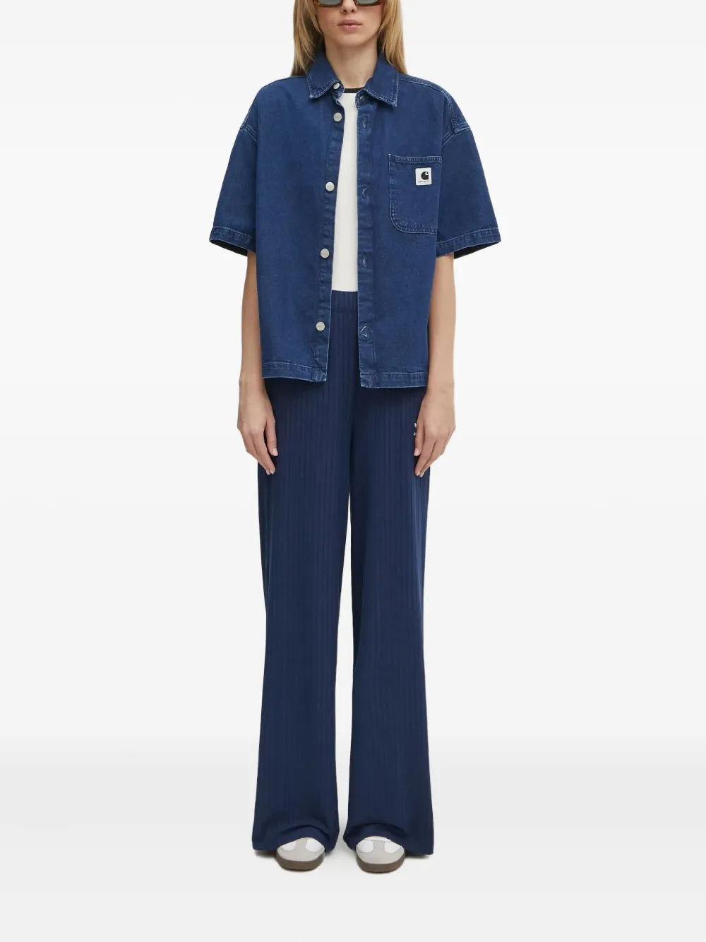 adidas Broek met geborduurd logo Blauw
