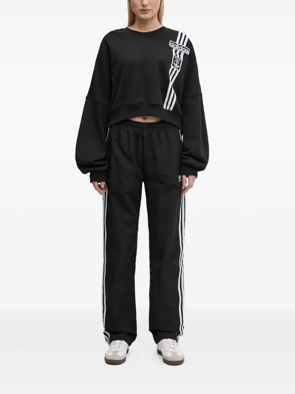 adidas 3-Stripes trainingsbroek met logo Zwart