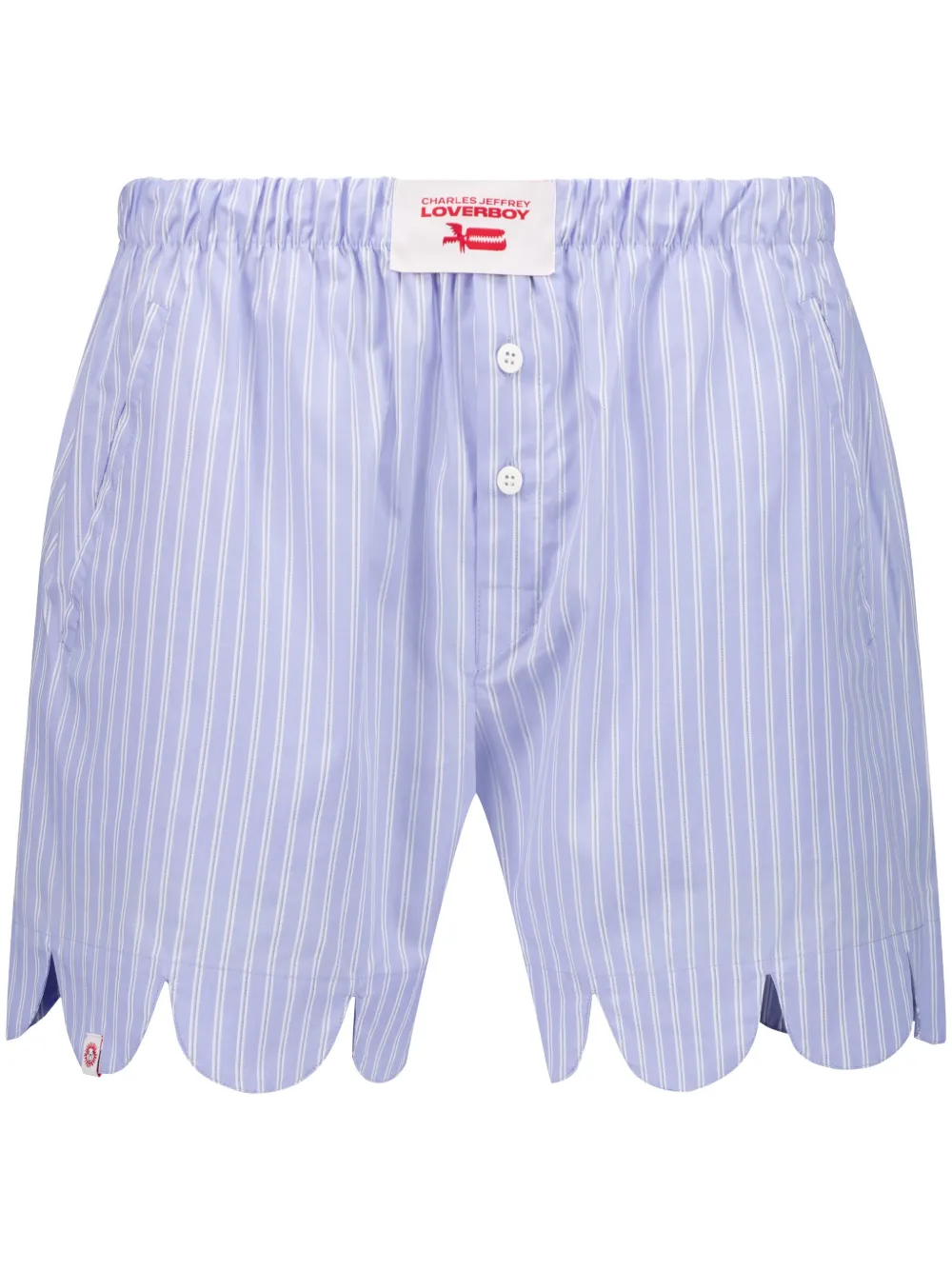 striped scalloped boxer shorts