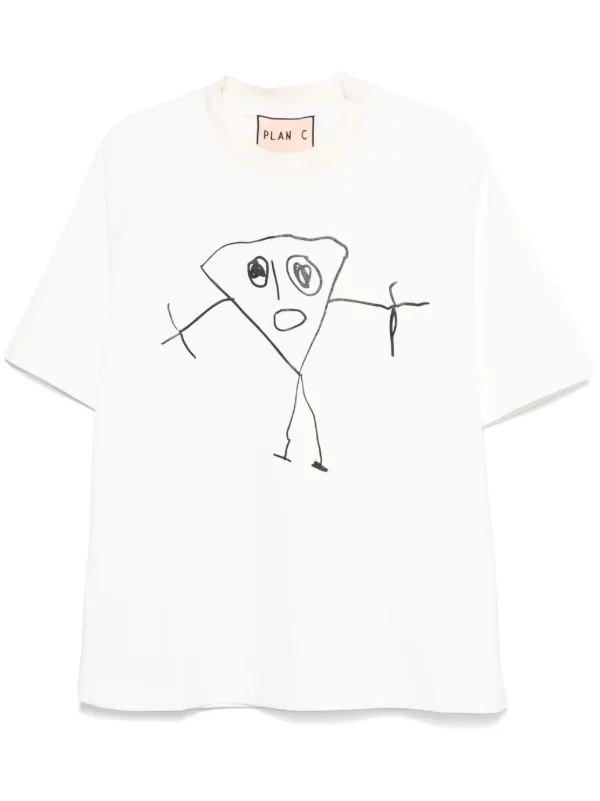 Plan C Biancaプリント Tシャツ | ホワイト | FARFETCH JP