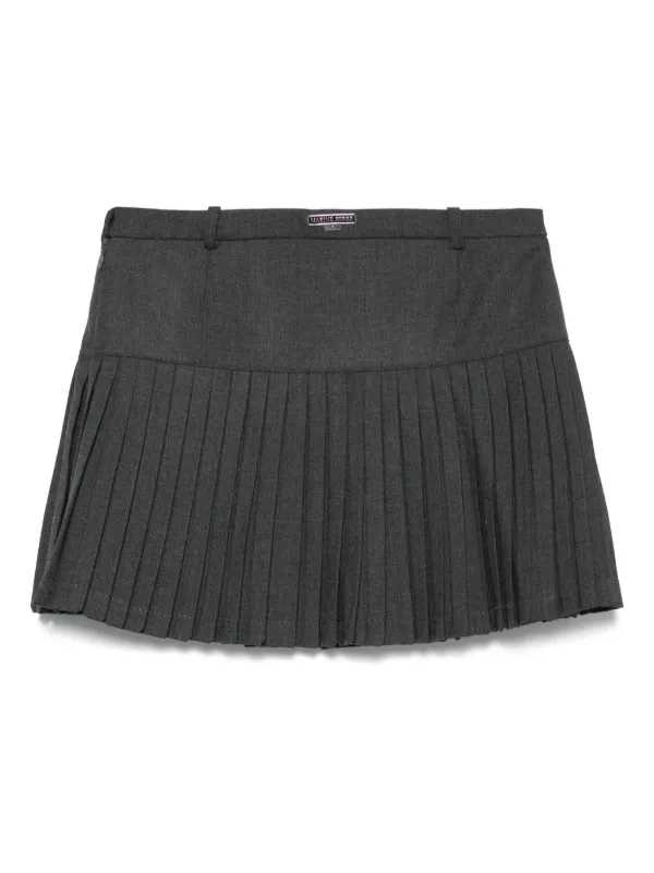Marine Serre プリーツ ミニスカート | グレー | FARFETCH JP