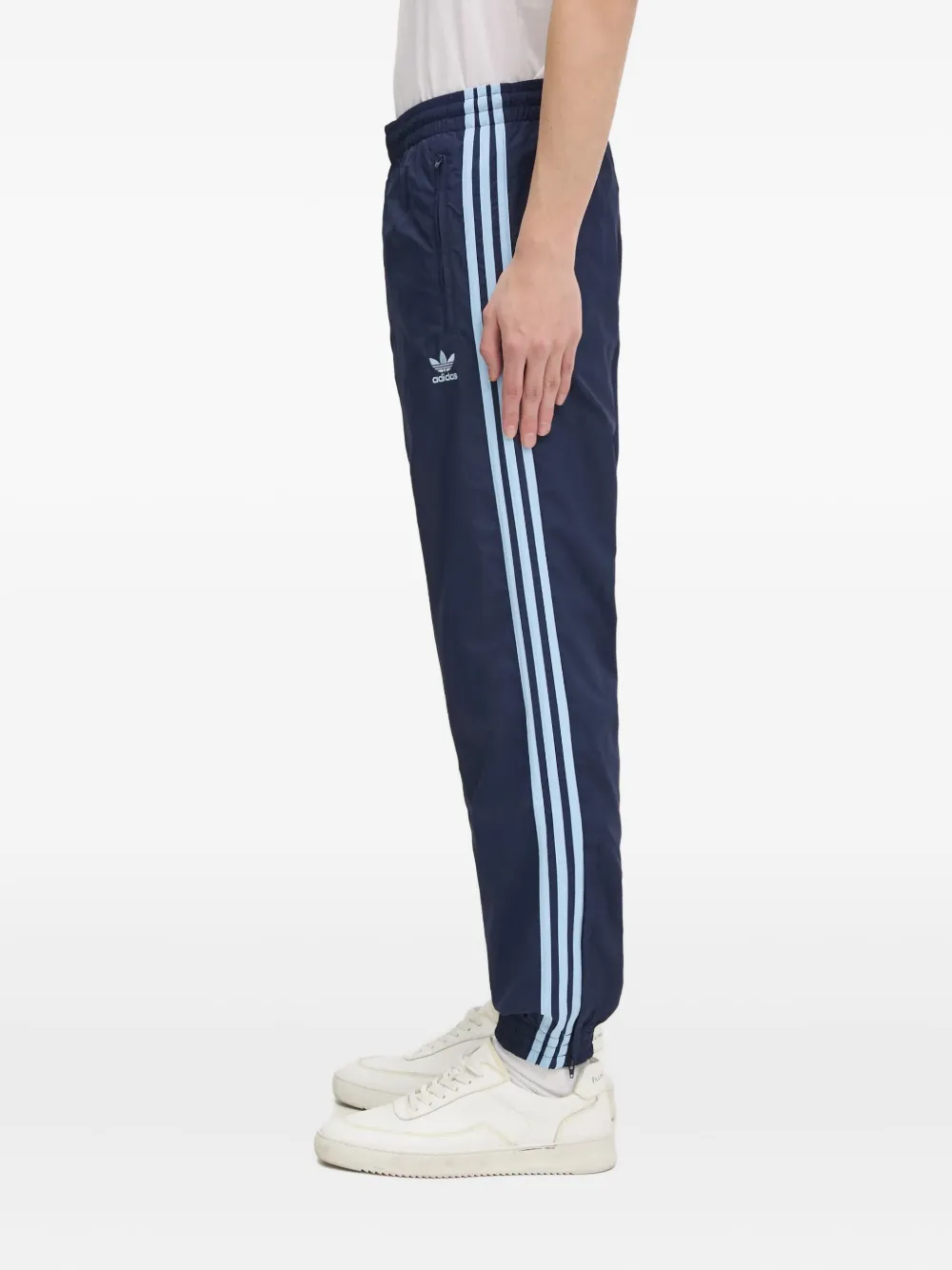 adidas Broek met drie strepen en logo Blauw