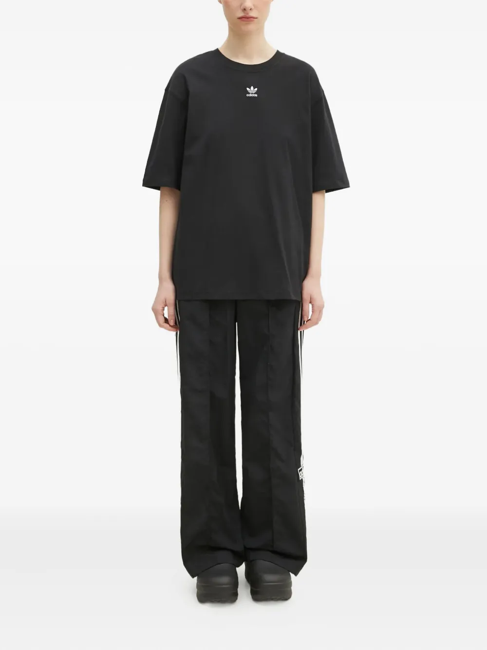 adidas 3-Stripes trainingsbroek met logo Zwart