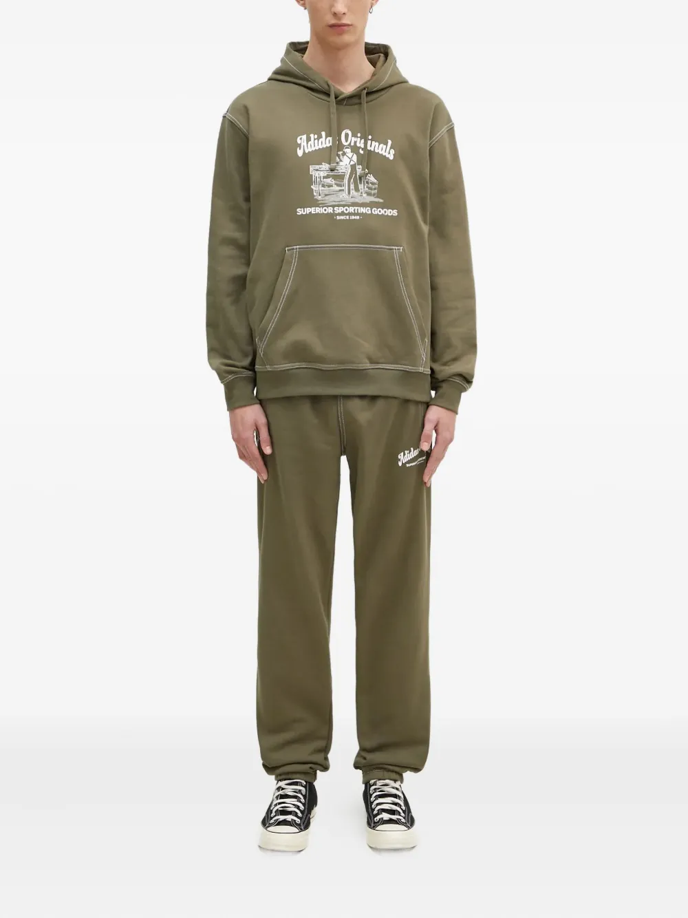 adidas Trainingsbroek met stikseldetail Groen