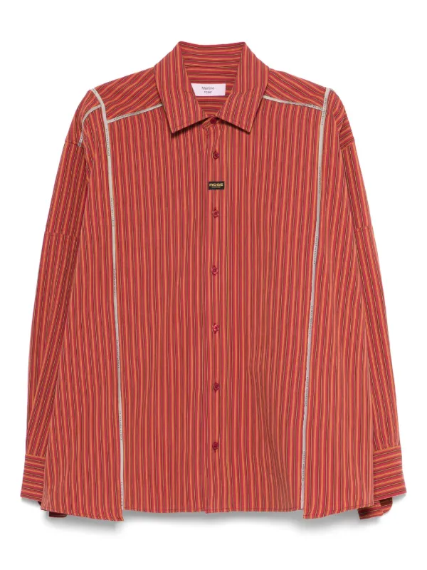 Martine Rose ストライプ シャツ | レッド | FARFETCH JP