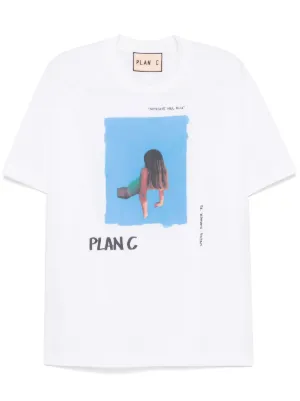 美品♡PLAN C プランシー　BIANCAプリントTシャツ　クルーネック　黒 BIANCA