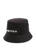 Alexander McQueen logo-embroidered bucket hat - Black