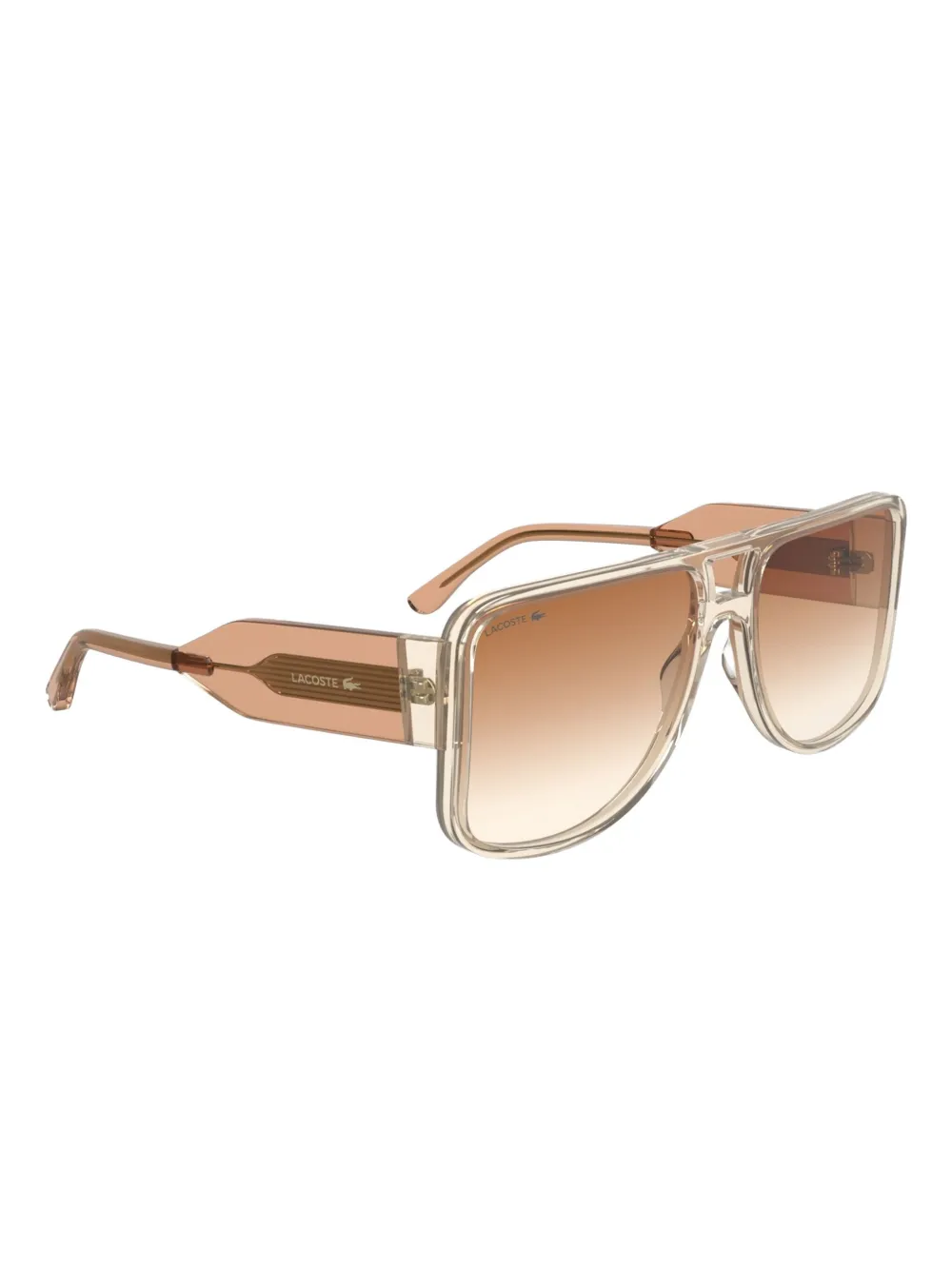 Lacoste geometric-frame sunglasses Roze