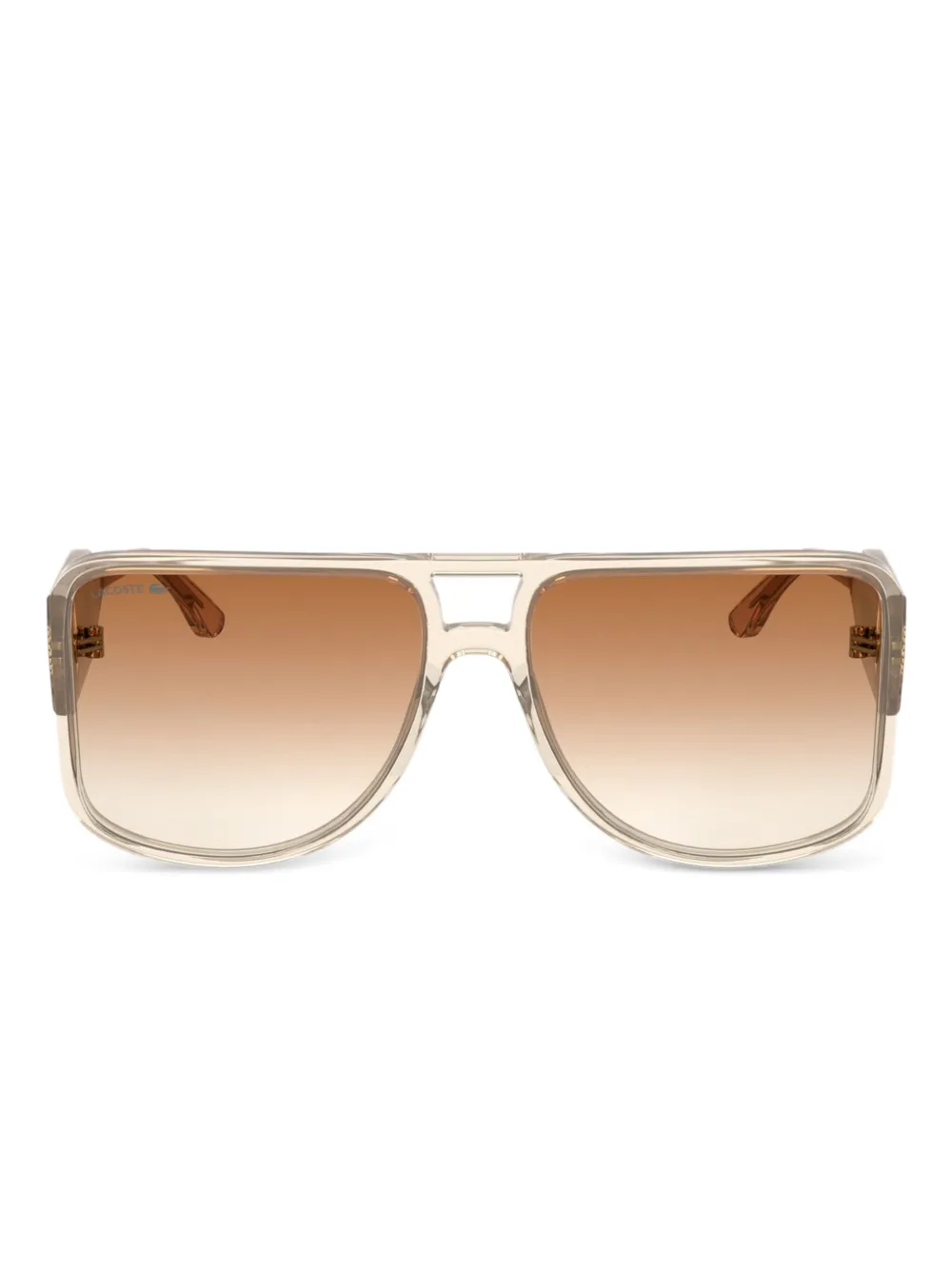 Lacoste geometric-frame sunglasses Roze