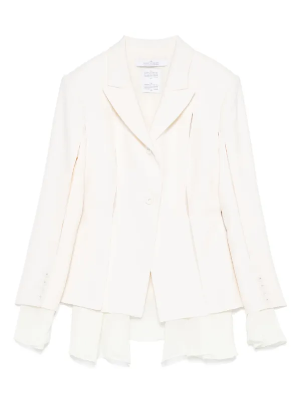 rokh  カットアウトレザージャケット Leather like over jacket | Judin