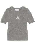 Marine Serre logo-embroidered T-shirt - Grey