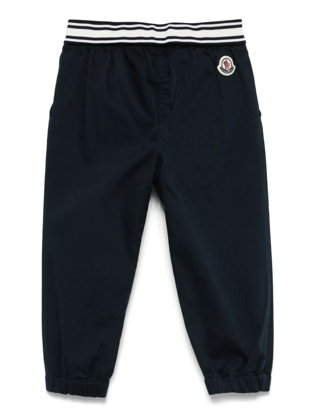 Moncler Enfant Broek met geborduurd logo Blauw