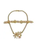 Givenchy Pre-Owned floral necklace set (set of two) - Gold