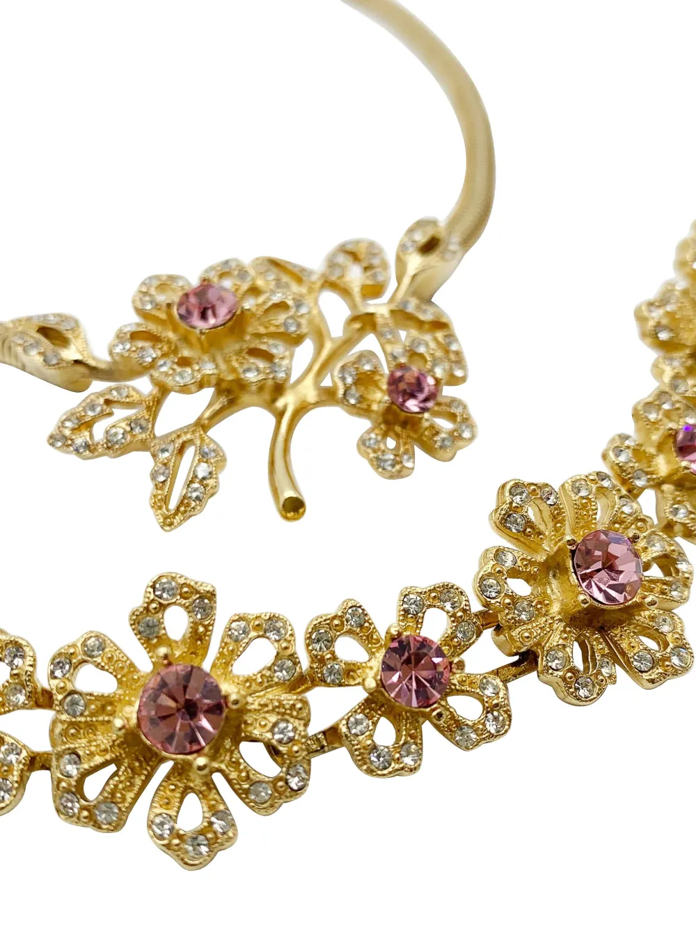 Pre-owned Givenchy Floral Necklace Set (set Of Two) In Gold