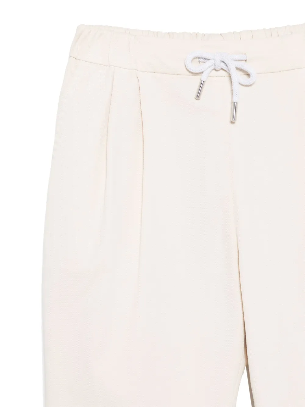 Brunello Cucinelli Kids Broek met gabarine weving Beige