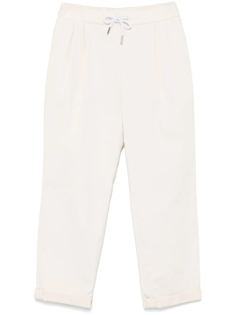 Brunello Cucinelli Kids Broek met gabarine weving Beige