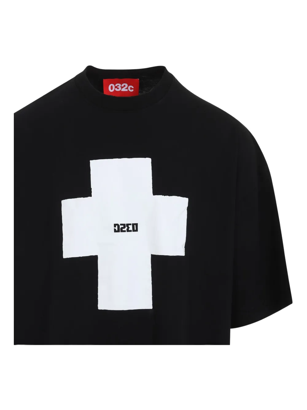 032c T-shirt van biologisch katoen Zwart