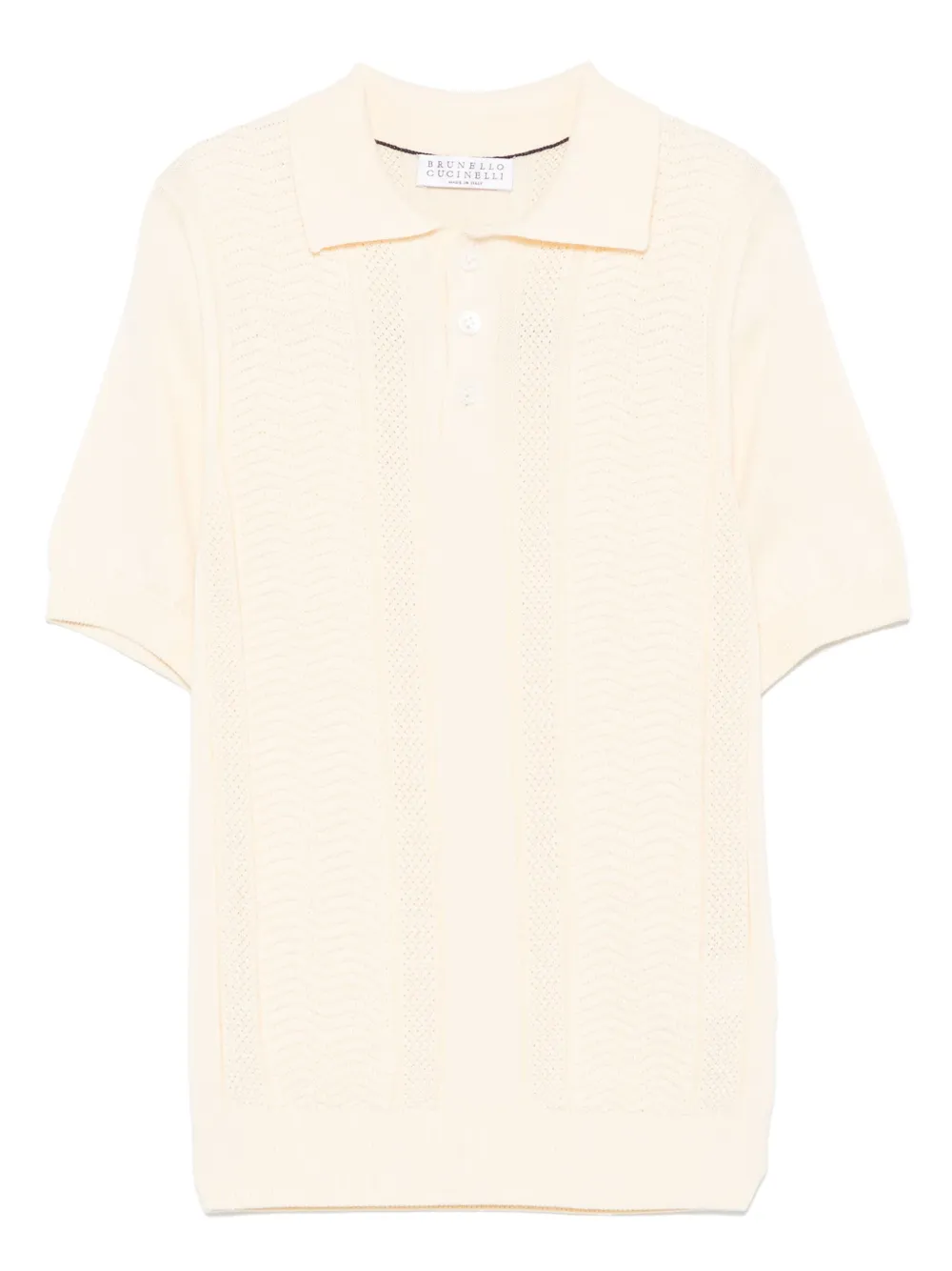 Brunello Cucinelli Kids Gebreid poloshirt Geel
