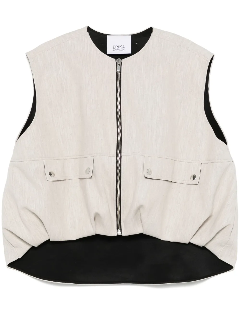 pleat-detail gilet