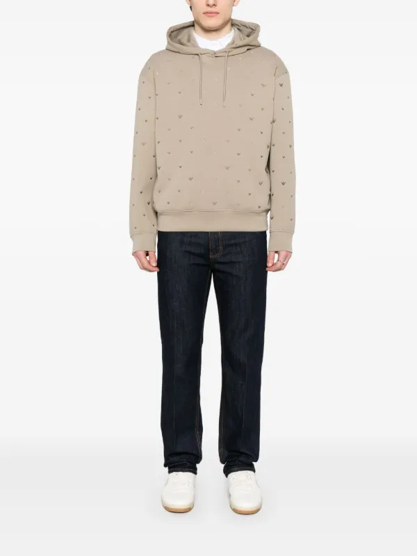 【EMPORIO ARMANI】 Men's String Hem Hoodie ★ Brown $_12.JPG?set_id=880000500F