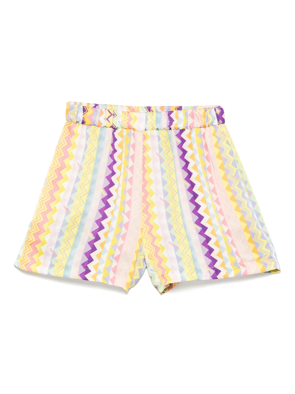 Missoni Kids Shorts met zigzag-print Geel