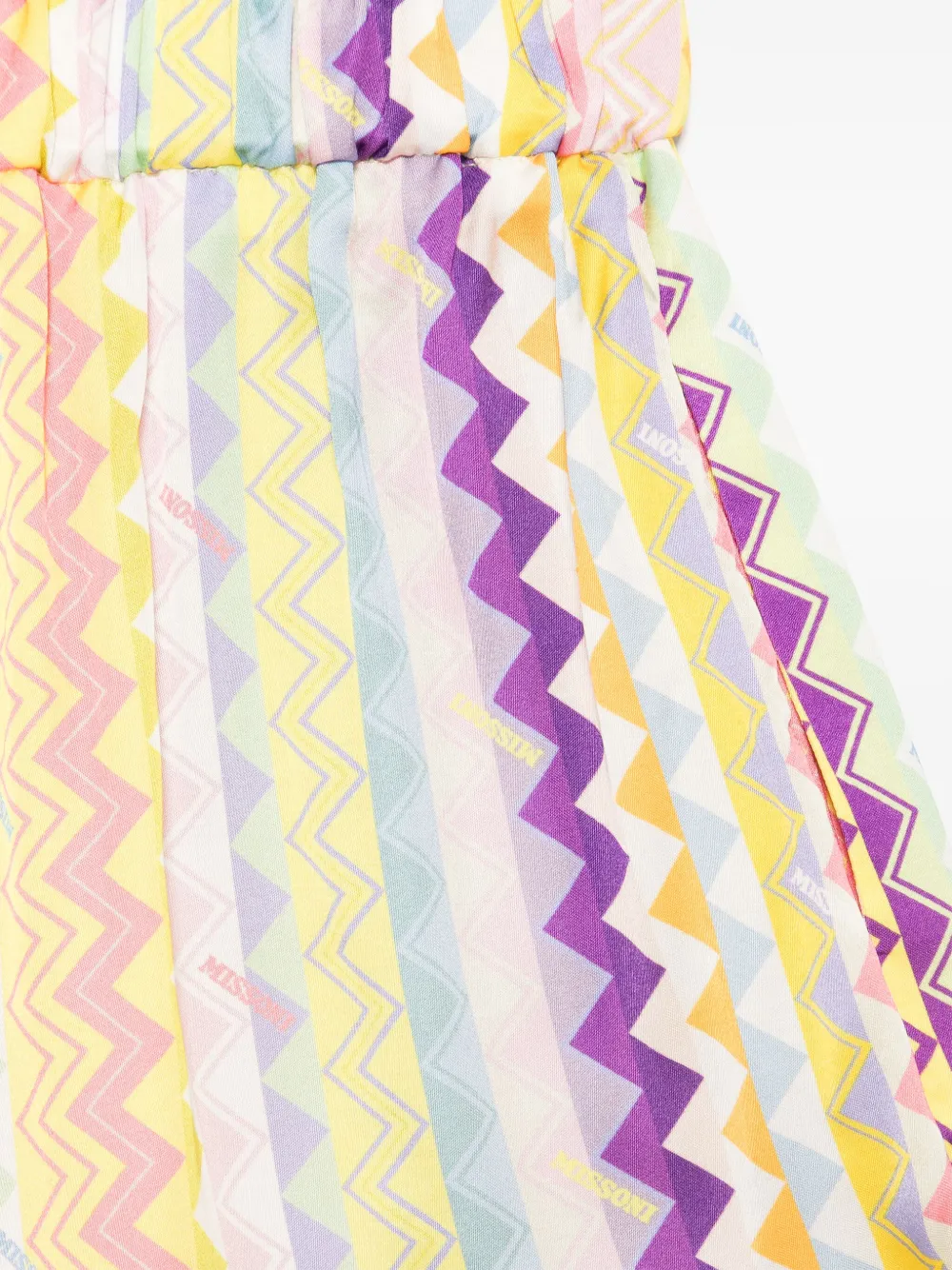 Missoni Kids Shorts met zigzag-print Geel
