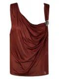 Blumarine brooch-detail top - Red