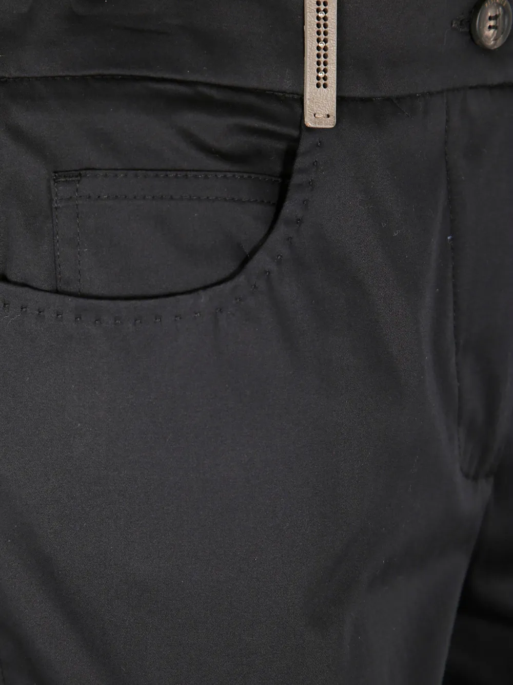 Peserico Broek met toelopende pijpen Zwart