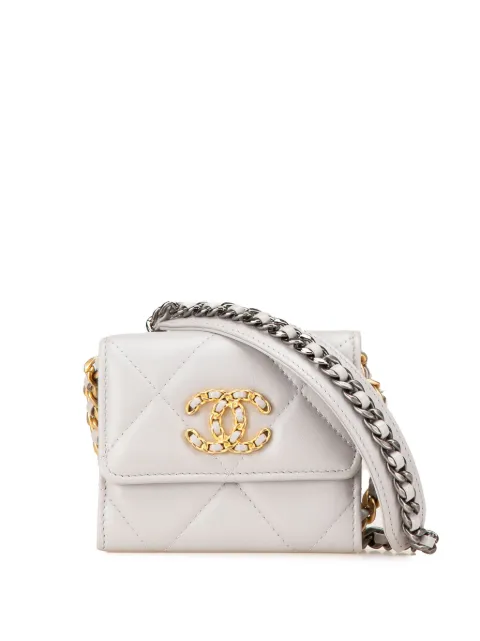 CHANEL Pre-Owned porte-monnaie 19 Flap à bride en chaîne (2021)