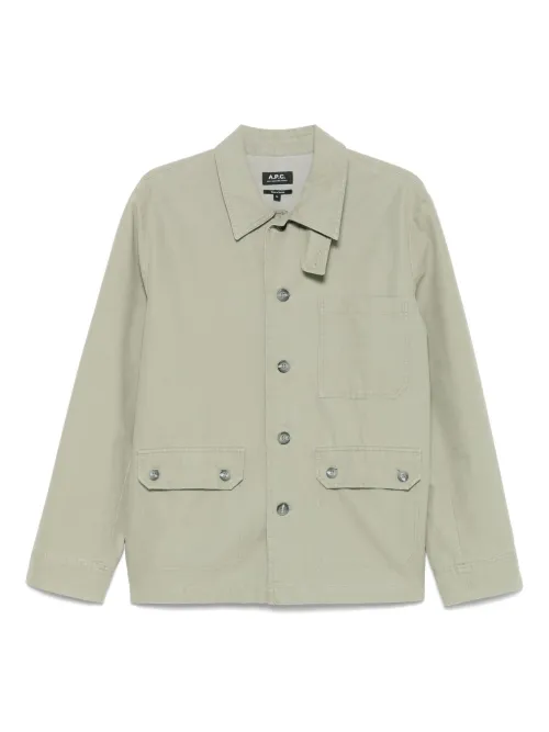 Veste boutonnée à col contrastant - A.P.C. - Modalova