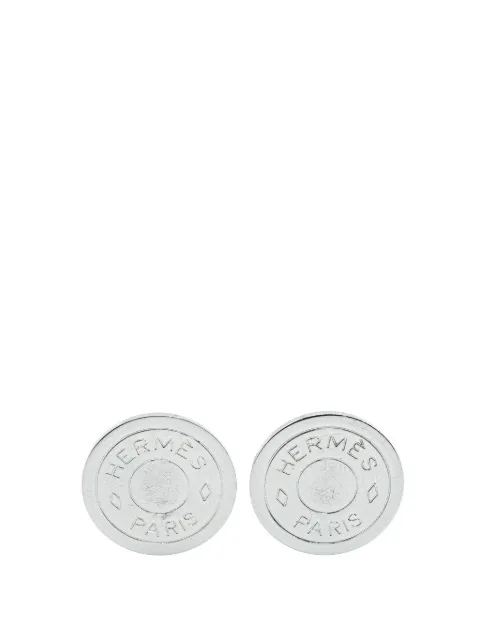 Hermès Pre-Owned 20th Century Palladium Plated Bijouterie Fantaisie Clou De Selle Clip On Earrings costume earrings