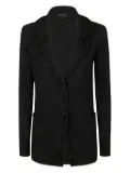 Emporio Armani crystal-embellished blazer - Black