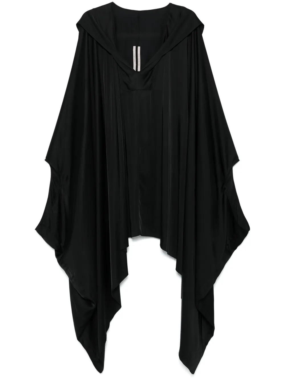 Rick Owens Cape met capuchon Zwart