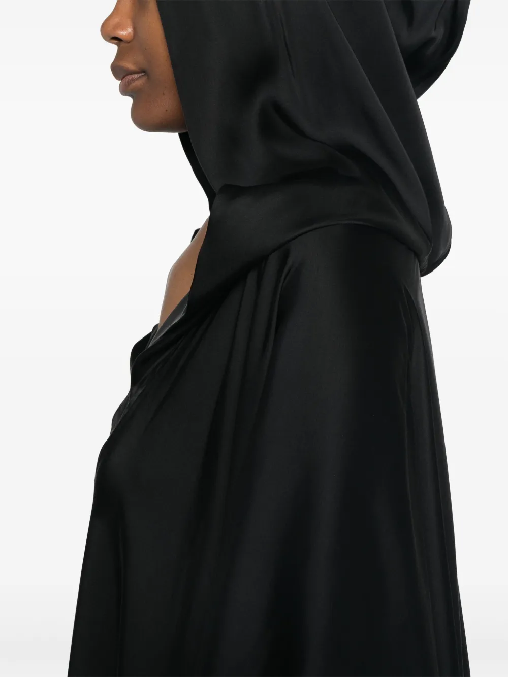 Rick Owens Cape met capuchon Zwart