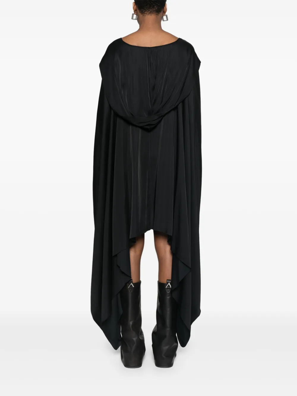 Rick Owens Cape met capuchon Zwart