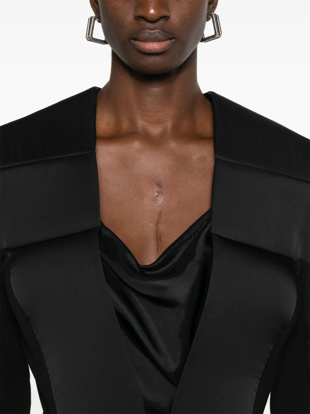 Rick Owens Top met gewatteerdee vlakken Zwart