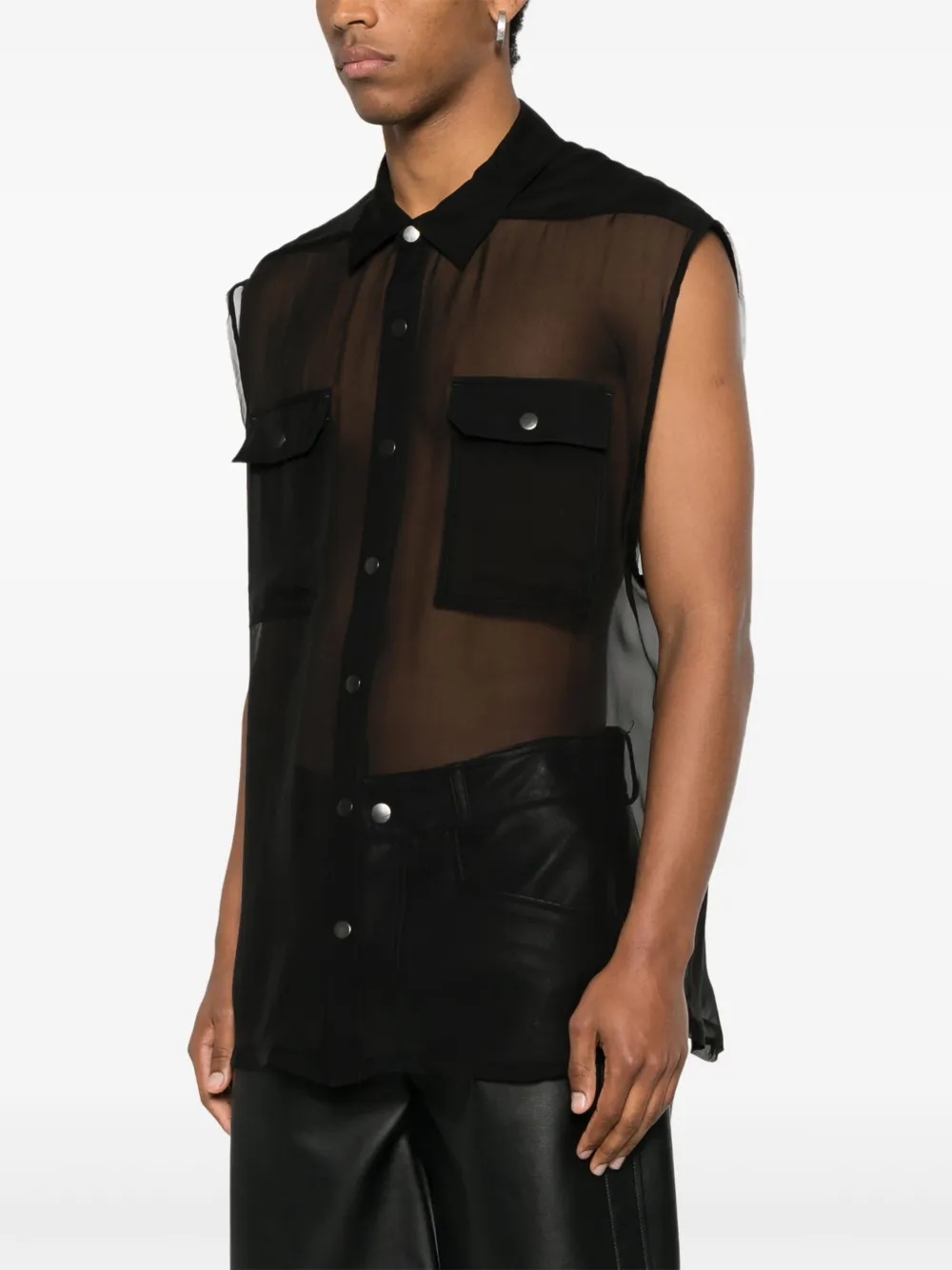 Rick Owens Jumbo overhemd Zwart