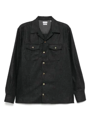 BRUNELLO CUCINELLI リネン ギャバジン シャツジャケット BRUNELLO CUCINELLI リネン ギャバジン シャツジャケット