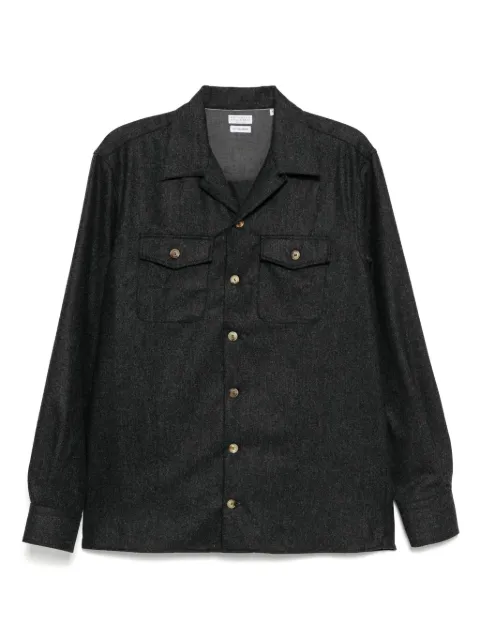 Brunello Cucinelli virgin wool long-sleeves shirt jacket