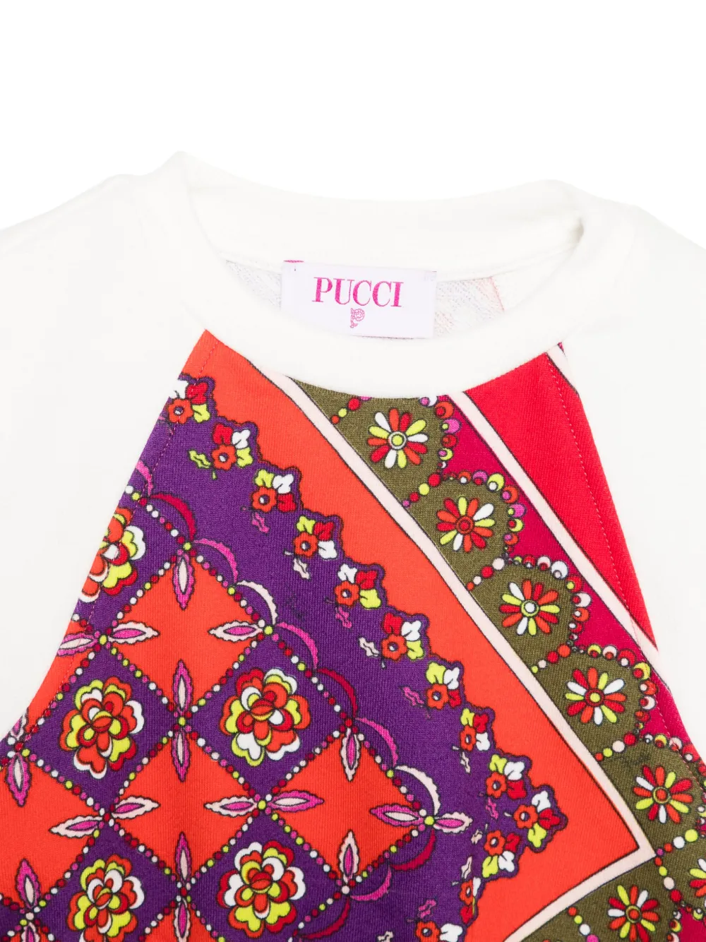 Shop Pucci Junior Cropped Top In White