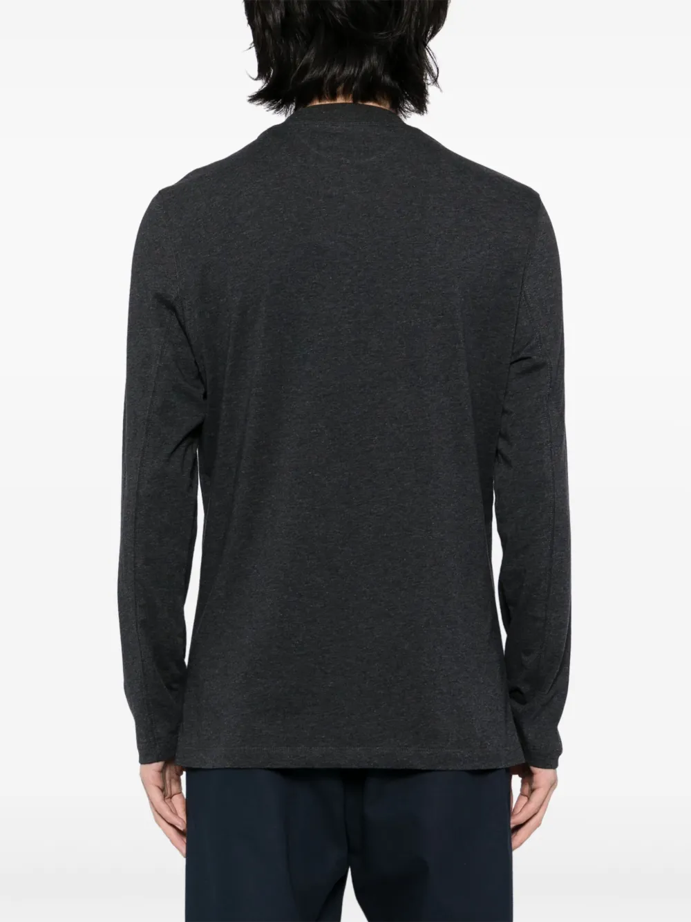 Brunello Cucinelli Katoenen T-shirt met lange mouwen Grijs
