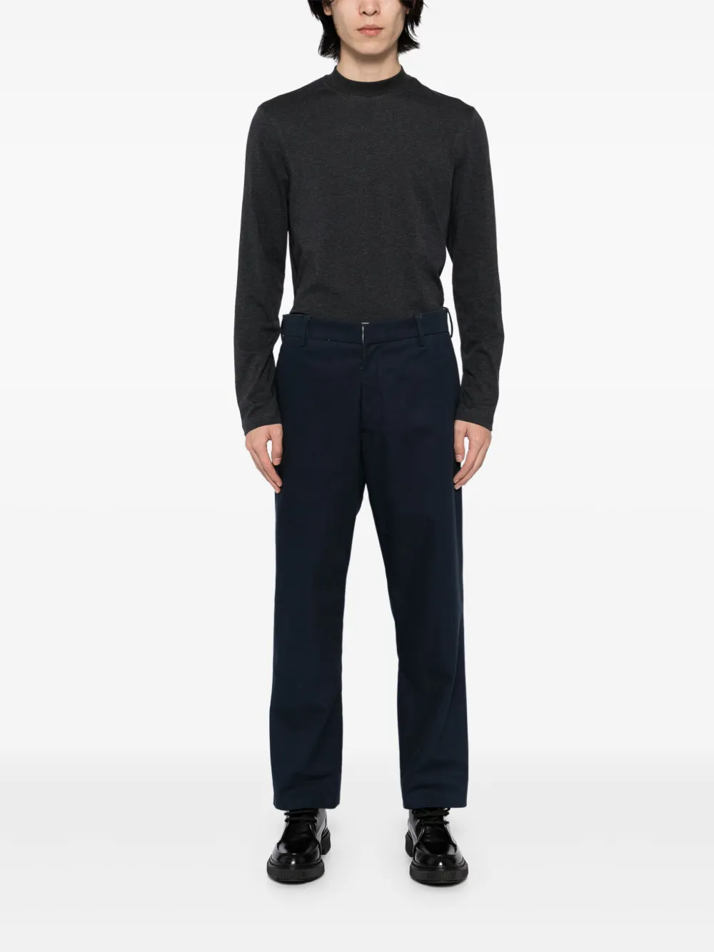 Brunello Cucinelli Katoenen T-shirt met lange mouwen - Grijs