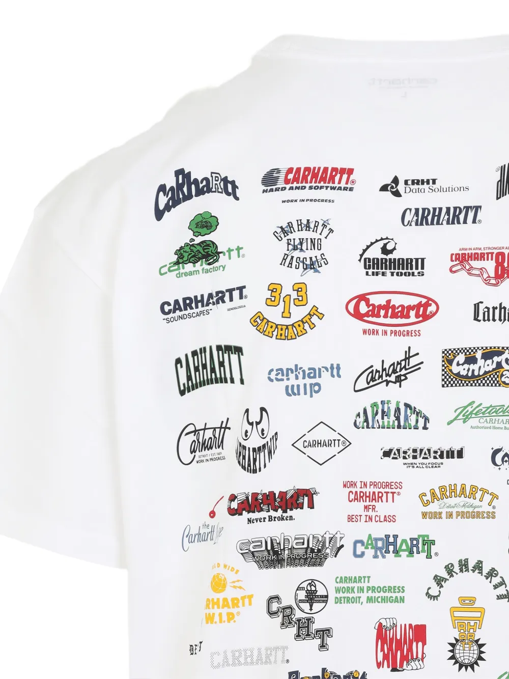 Carhartt Cotton Crew Neck T-shirt With Graphic Print In 白色