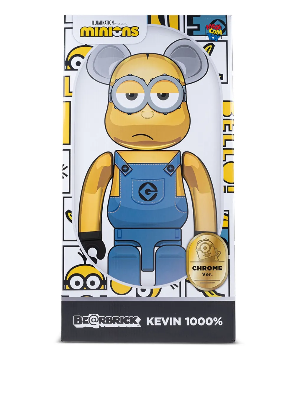 Medicom Toy X Minions "kevin Chrome Version" 1000% Figure In 黄色