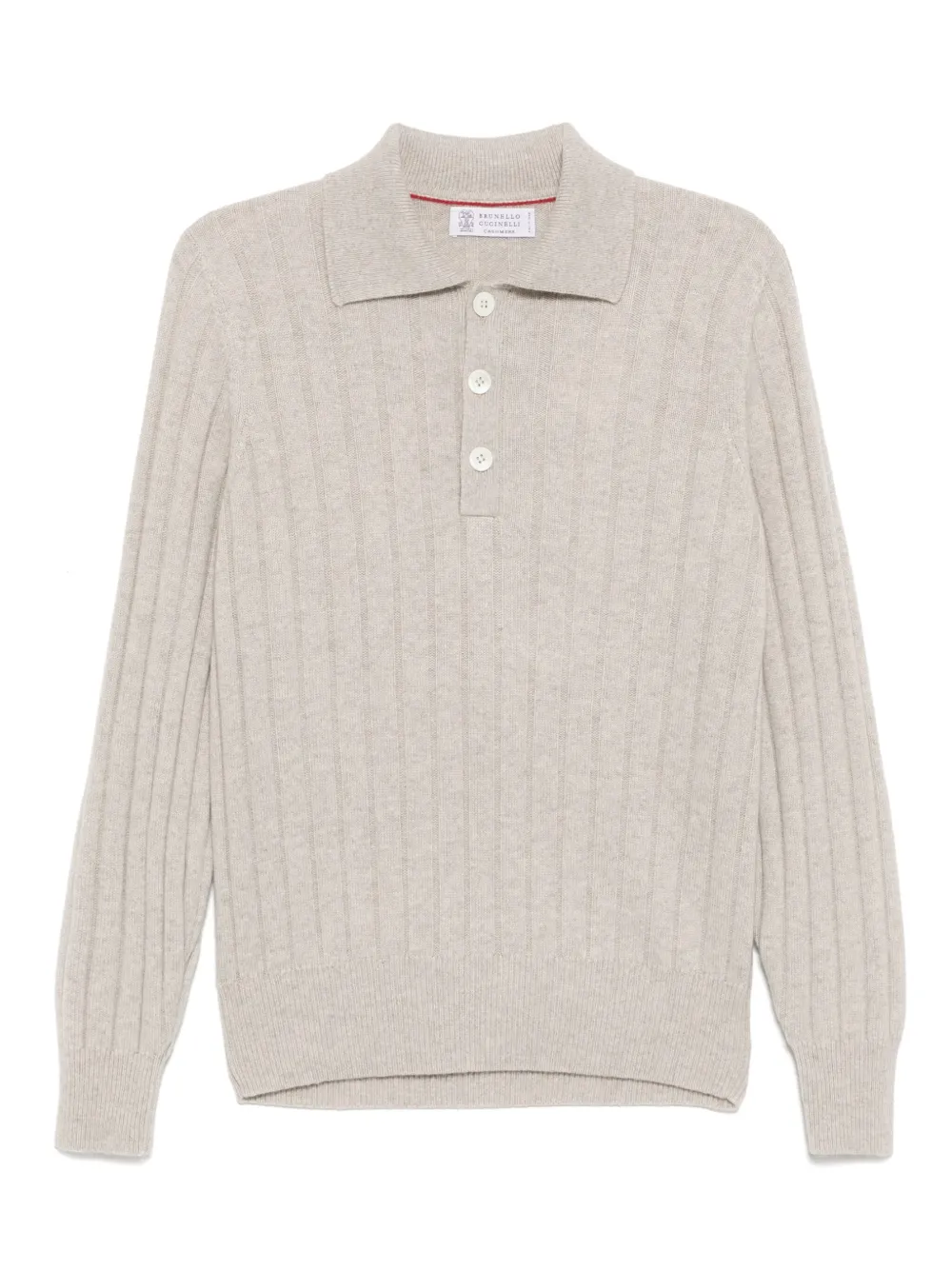 Brunello Cucinelli playera tipo polo de cachemira | gris | Image 1