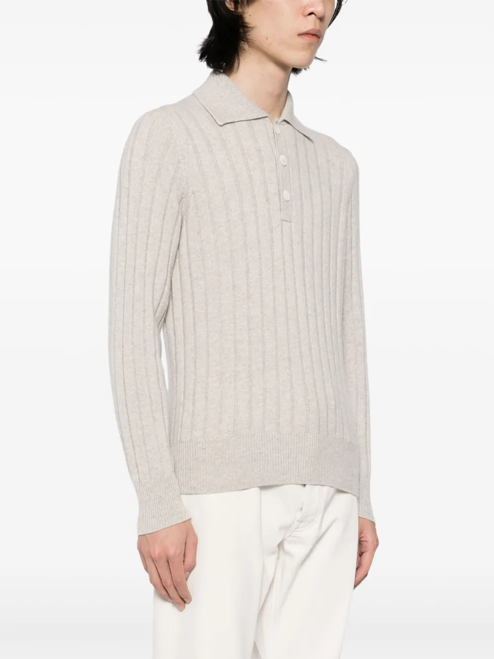 Brunello Cucinelli Kasjmier poloshirt Grijs