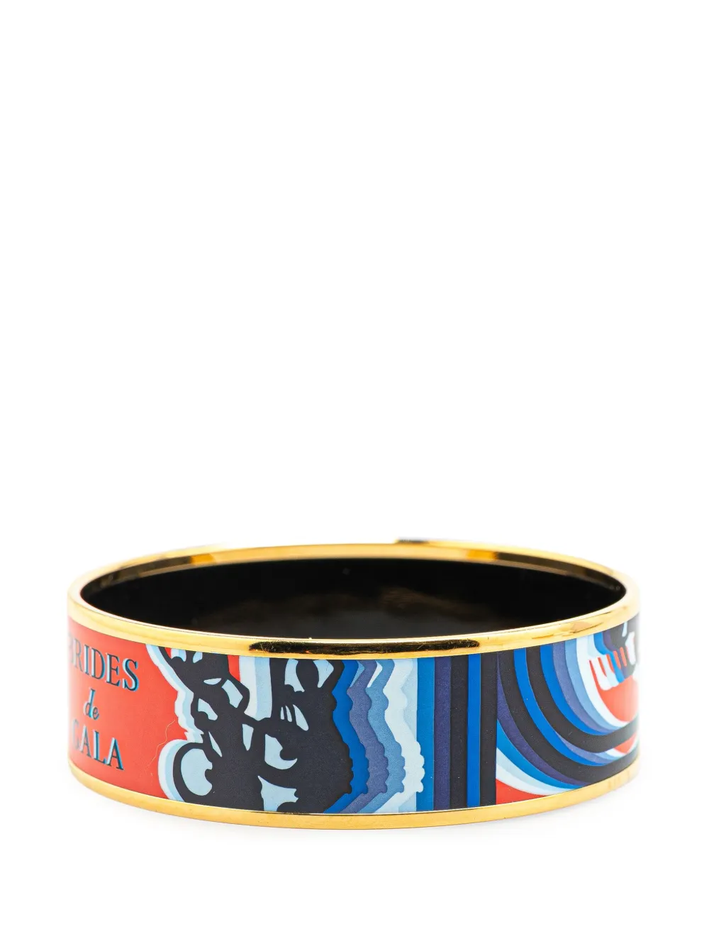 Hermès Pre-Owned pulsera 20th Century Wide Brides de Gala Shadow Enamel Bangle 65 | Image 2