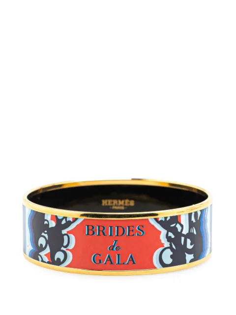 Hermès Pre-Owned 20th Century Wide Brides de Gala Shadow Enamel Bangle 65 costume bracelet